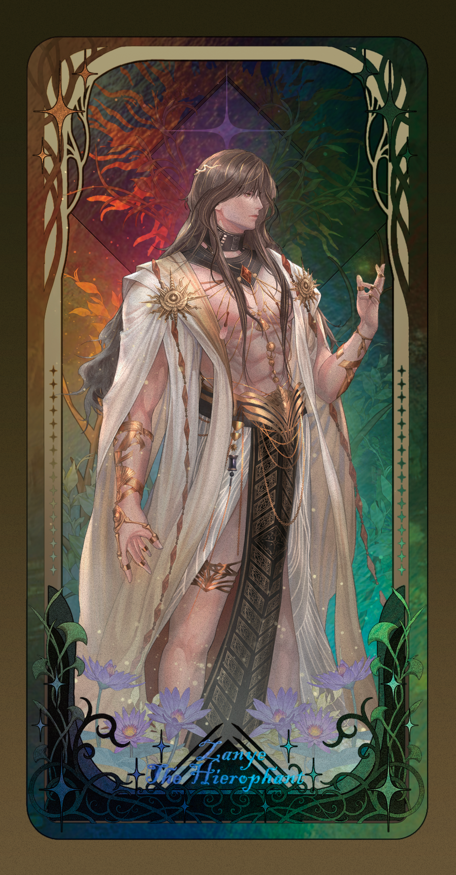 holographic oracle tarot card